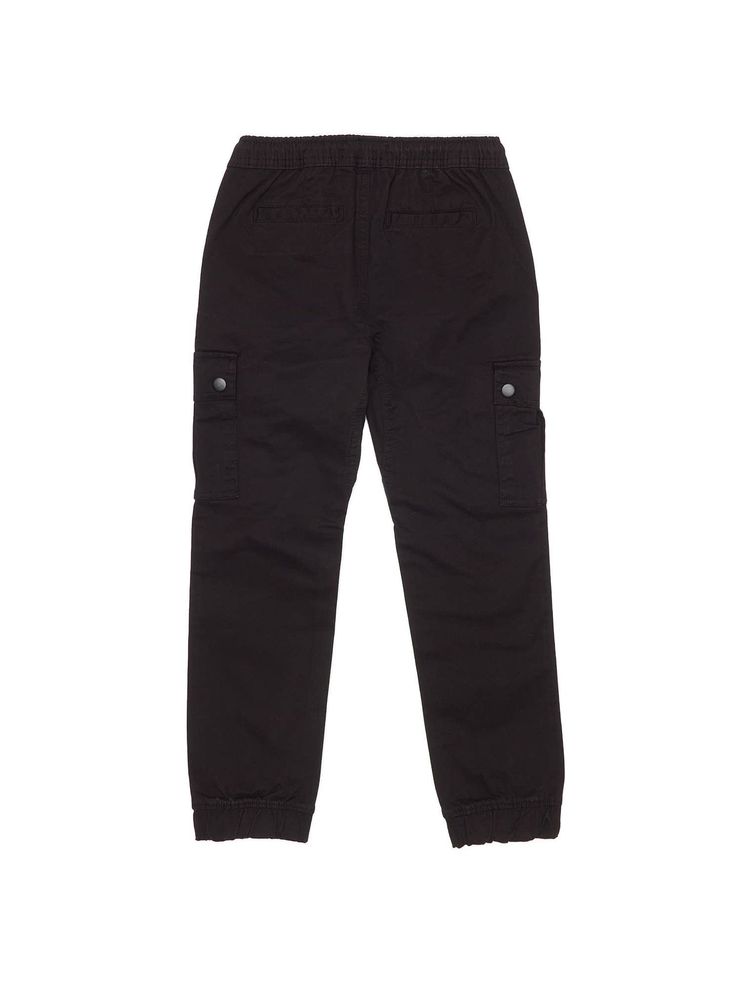 Kids Black Cargo Pants